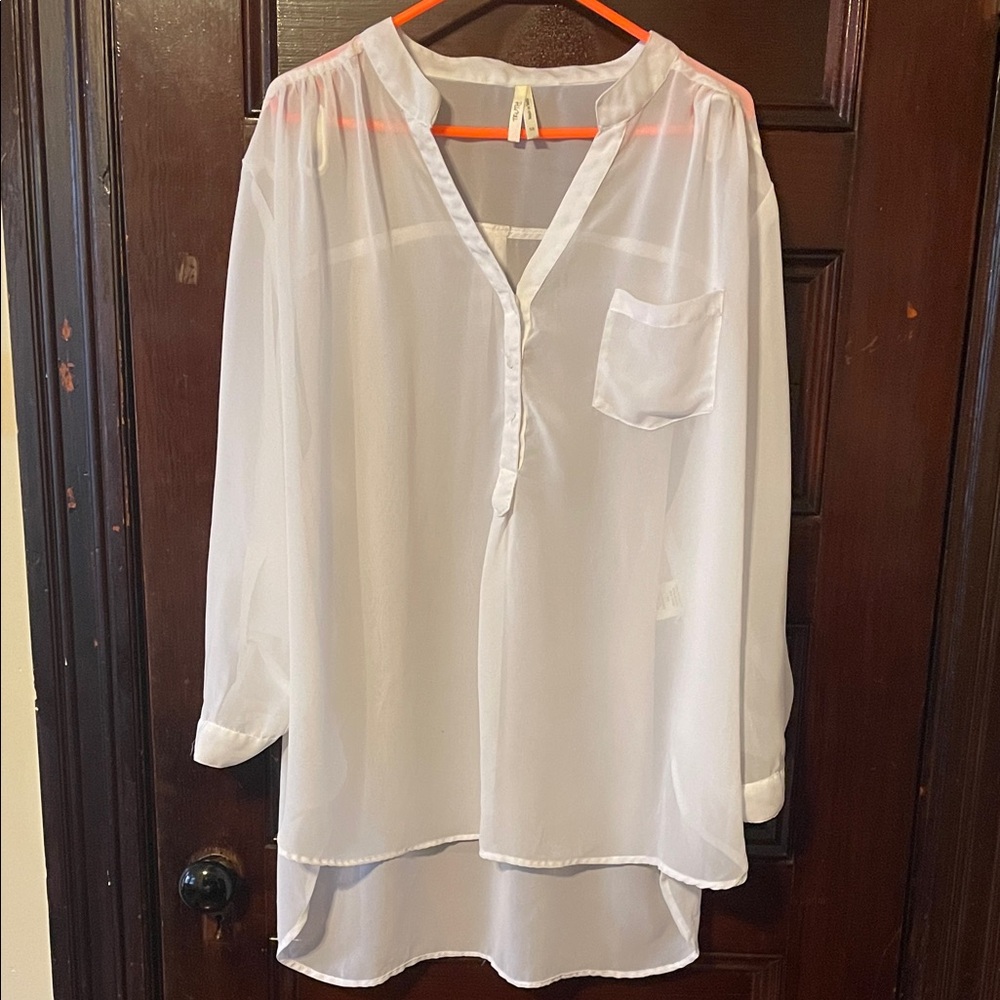 Truth White Sheer Blouse